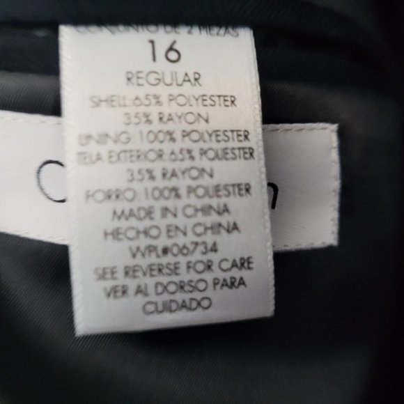 CALVIN KLEIN BOYS SIZE 16 NAVY PINSTRIPE BLAZER - Picture 3 of 5